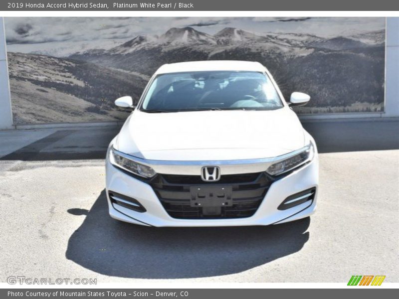 Platinum White Pearl / Black 2019 Honda Accord Hybrid Sedan