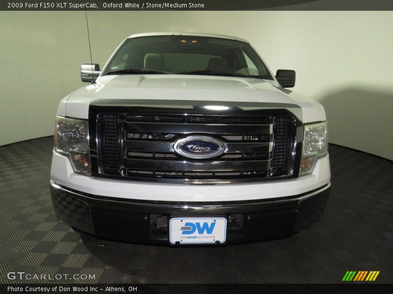 Oxford White / Stone/Medium Stone 2009 Ford F150 XLT SuperCab