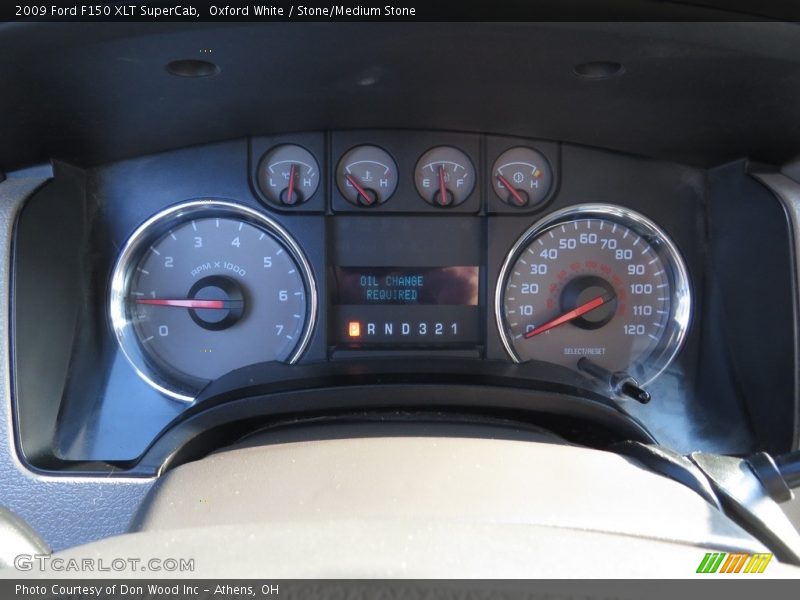 Oxford White / Stone/Medium Stone 2009 Ford F150 XLT SuperCab