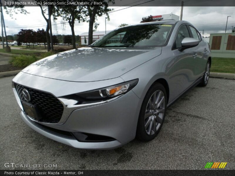 Sonic Silver Metallic / Black 2019 Mazda MAZDA3 Sedan