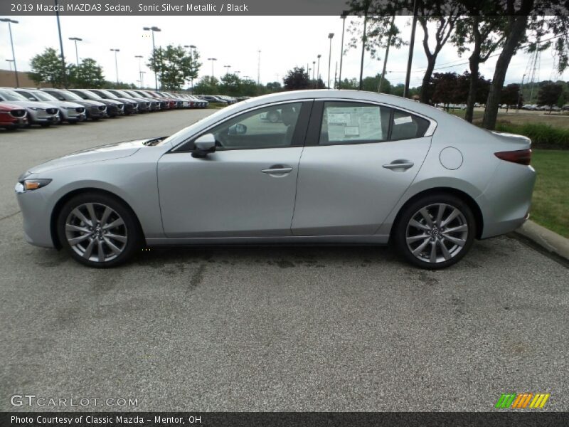 Sonic Silver Metallic / Black 2019 Mazda MAZDA3 Sedan