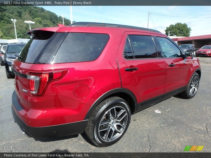 Ruby Red / Ebony Black 2017 Ford Explorer Sport 4WD