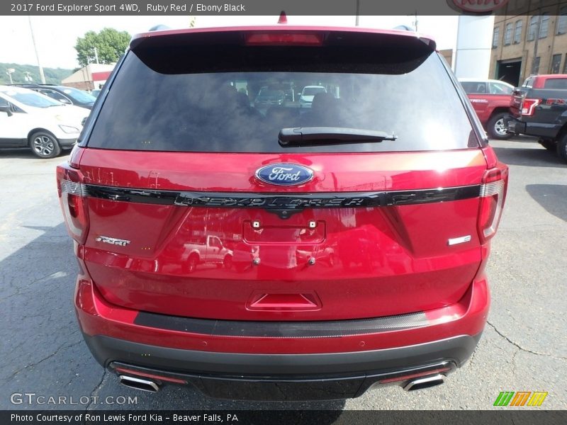 Ruby Red / Ebony Black 2017 Ford Explorer Sport 4WD