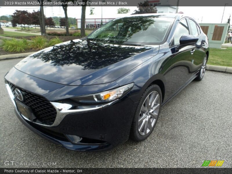 Deep Crystal Blue Mica / Black 2019 Mazda MAZDA3 Select Sedan AWD