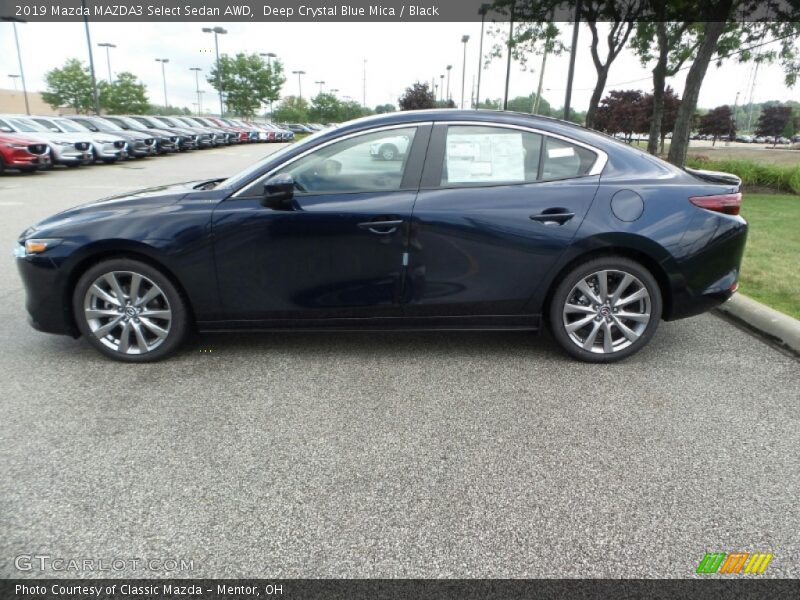 Deep Crystal Blue Mica / Black 2019 Mazda MAZDA3 Select Sedan AWD