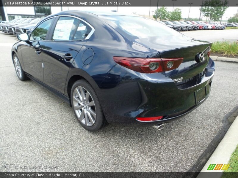 Deep Crystal Blue Mica / Black 2019 Mazda MAZDA3 Select Sedan AWD