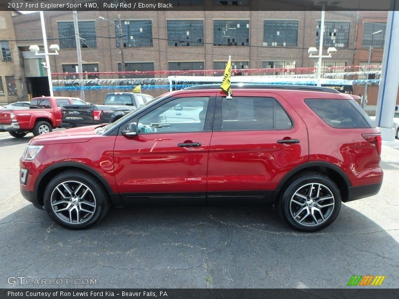 Ruby Red / Ebony Black 2017 Ford Explorer Sport 4WD
