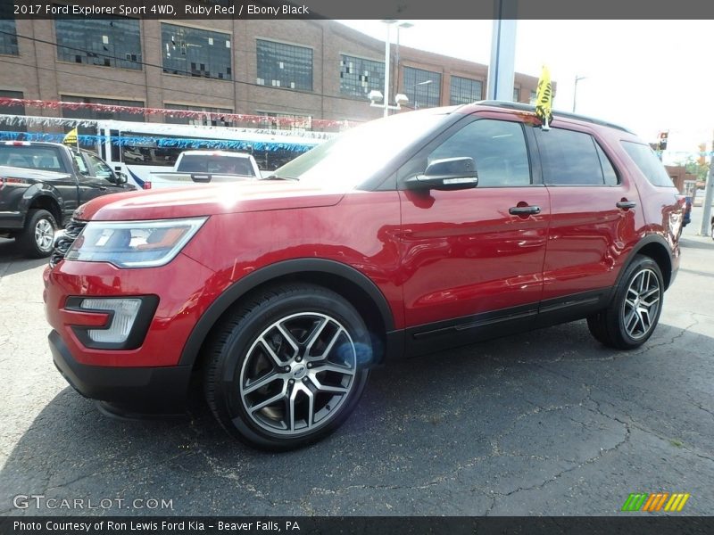 Ruby Red / Ebony Black 2017 Ford Explorer Sport 4WD