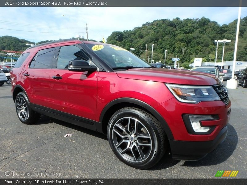 Ruby Red / Ebony Black 2017 Ford Explorer Sport 4WD