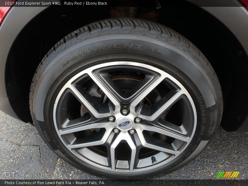 Ruby Red / Ebony Black 2017 Ford Explorer Sport 4WD