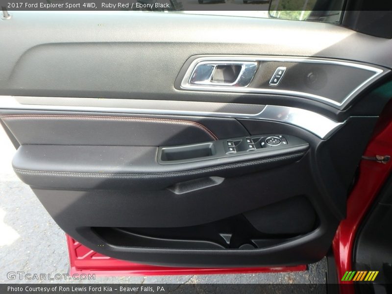 Ruby Red / Ebony Black 2017 Ford Explorer Sport 4WD