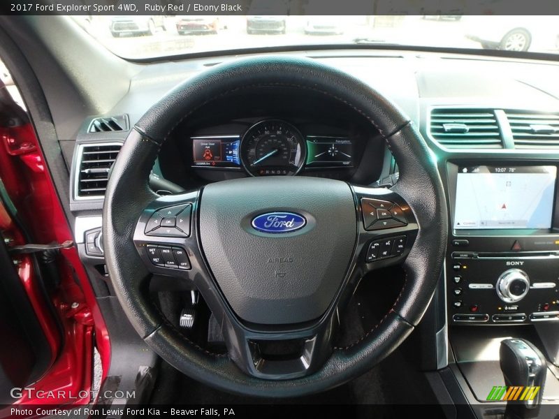 Ruby Red / Ebony Black 2017 Ford Explorer Sport 4WD