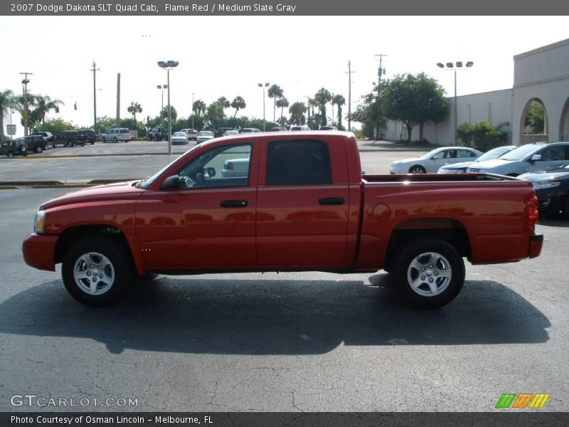 Flame Red / Medium Slate Gray 2007 Dodge Dakota SLT Quad Cab