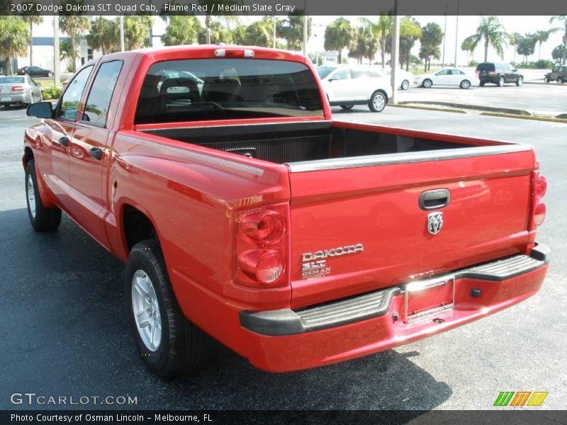 Flame Red / Medium Slate Gray 2007 Dodge Dakota SLT Quad Cab