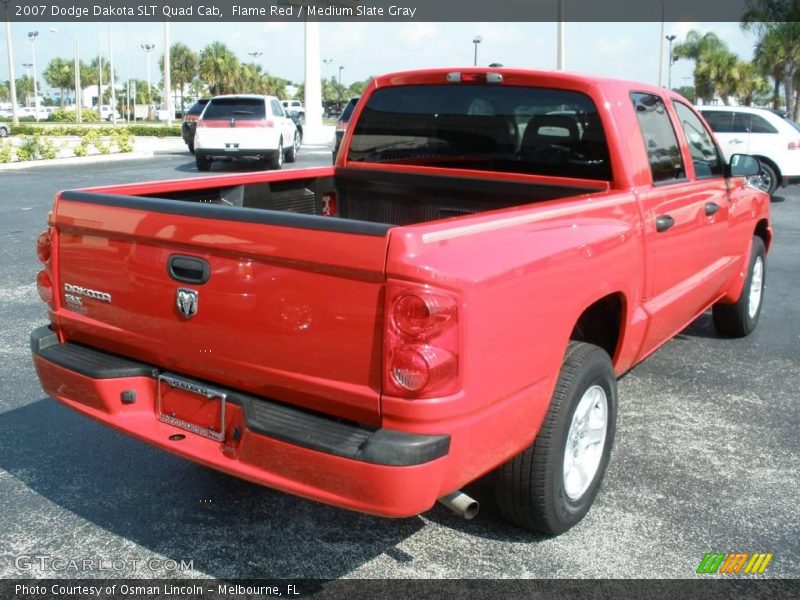 Flame Red / Medium Slate Gray 2007 Dodge Dakota SLT Quad Cab