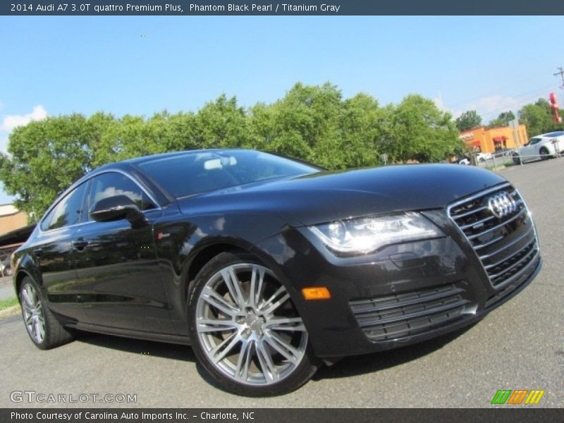 Phantom Black Pearl / Titanium Gray 2014 Audi A7 3.0T quattro Premium Plus