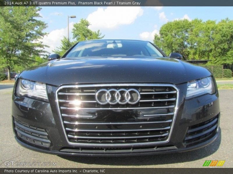 Phantom Black Pearl / Titanium Gray 2014 Audi A7 3.0T quattro Premium Plus