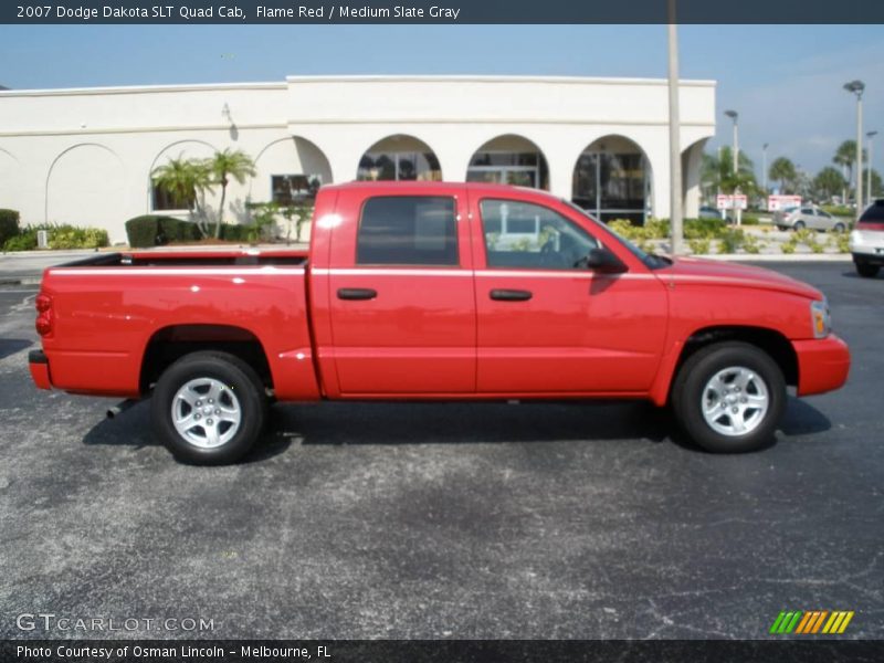 Flame Red / Medium Slate Gray 2007 Dodge Dakota SLT Quad Cab