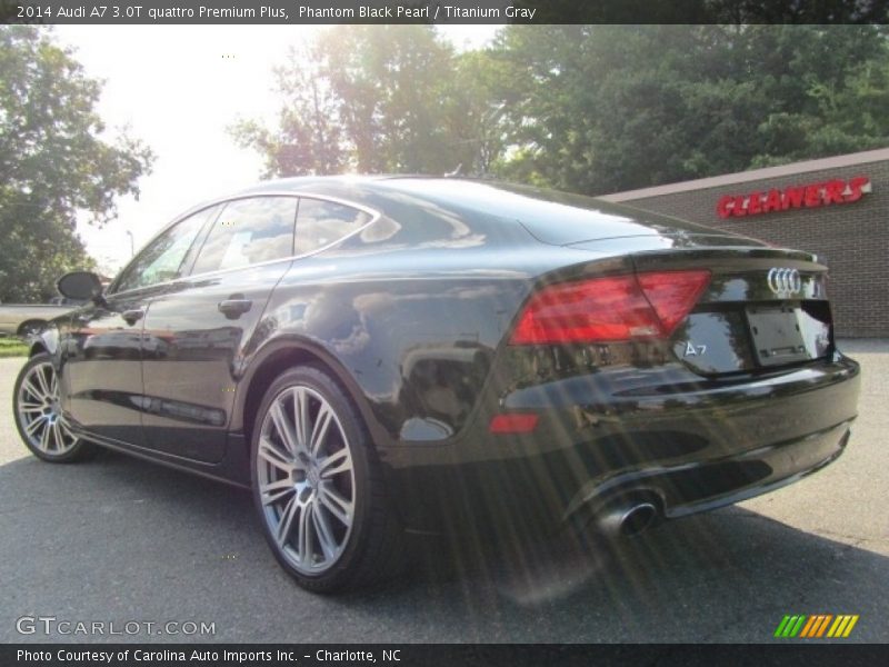 Phantom Black Pearl / Titanium Gray 2014 Audi A7 3.0T quattro Premium Plus