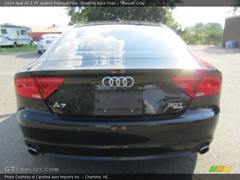 Phantom Black Pearl / Titanium Gray 2014 Audi A7 3.0T quattro Premium Plus