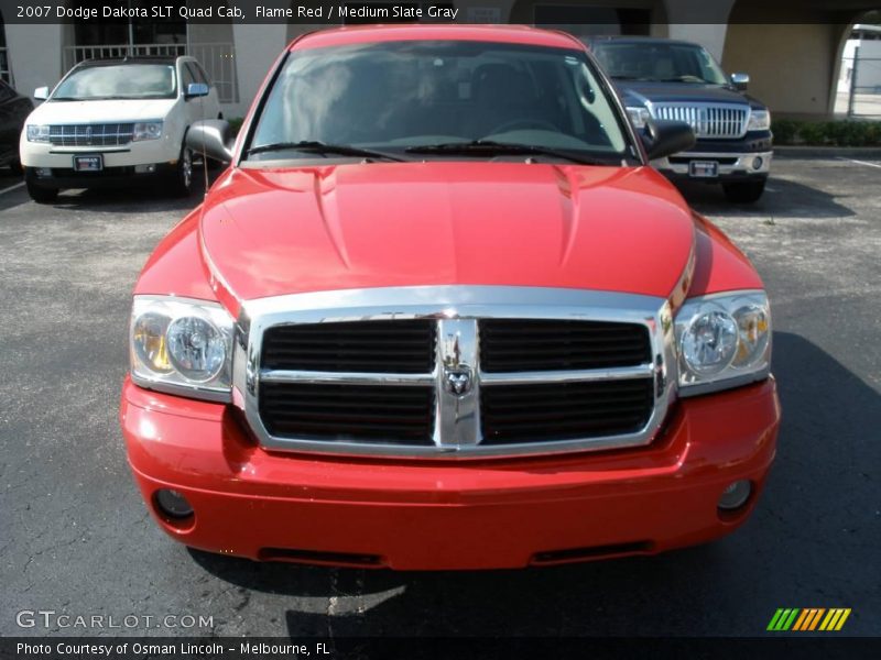 Flame Red / Medium Slate Gray 2007 Dodge Dakota SLT Quad Cab