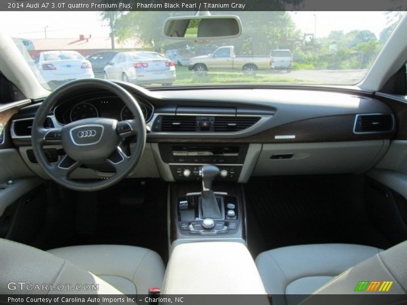 Phantom Black Pearl / Titanium Gray 2014 Audi A7 3.0T quattro Premium Plus