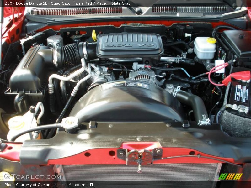 Flame Red / Medium Slate Gray 2007 Dodge Dakota SLT Quad Cab