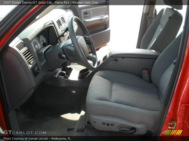 Flame Red / Medium Slate Gray 2007 Dodge Dakota SLT Quad Cab