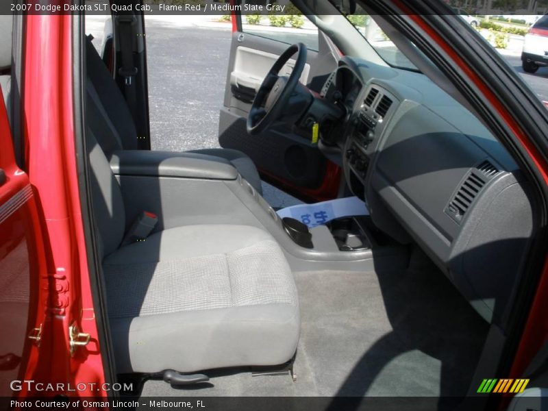 Flame Red / Medium Slate Gray 2007 Dodge Dakota SLT Quad Cab