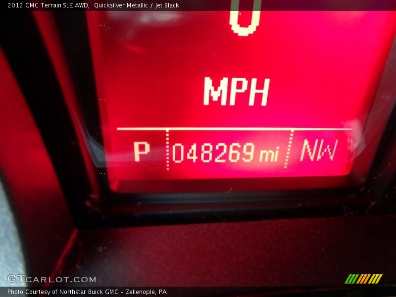 Quicksilver Metallic / Jet Black 2012 GMC Terrain SLE AWD