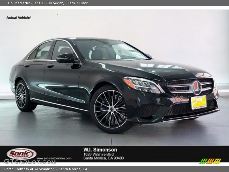 Black / Black 2019 Mercedes-Benz C 300 Sedan