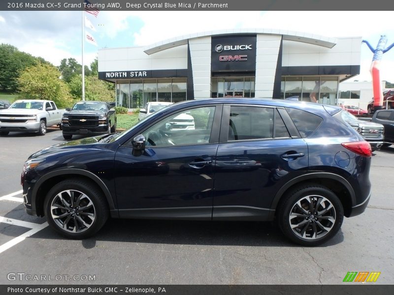 Deep Crystal Blue Mica / Parchment 2016 Mazda CX-5 Grand Touring AWD