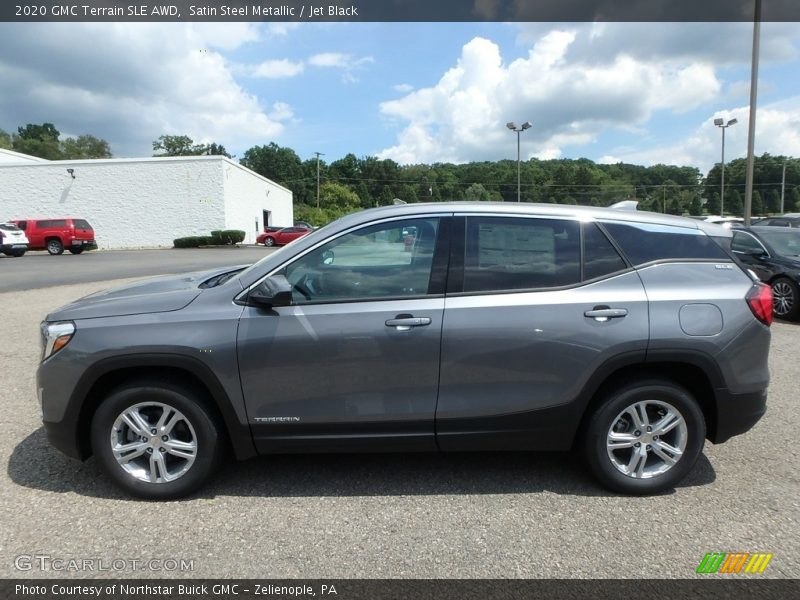 Satin Steel Metallic / Jet Black 2020 GMC Terrain SLE AWD