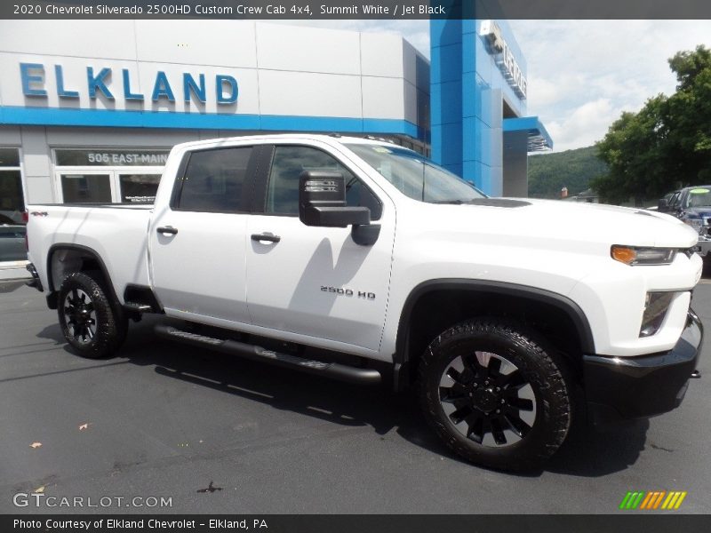 Summit White / Jet Black 2020 Chevrolet Silverado 2500HD Custom Crew Cab 4x4