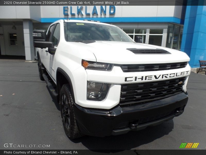 Summit White / Jet Black 2020 Chevrolet Silverado 2500HD Custom Crew Cab 4x4