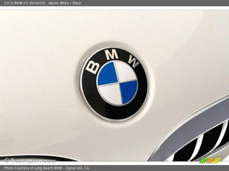 Alpine White / Black 2019 BMW X3 sDrive30i