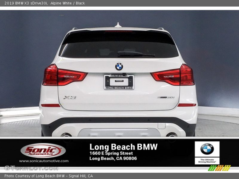 Alpine White / Black 2019 BMW X3 sDrive30i