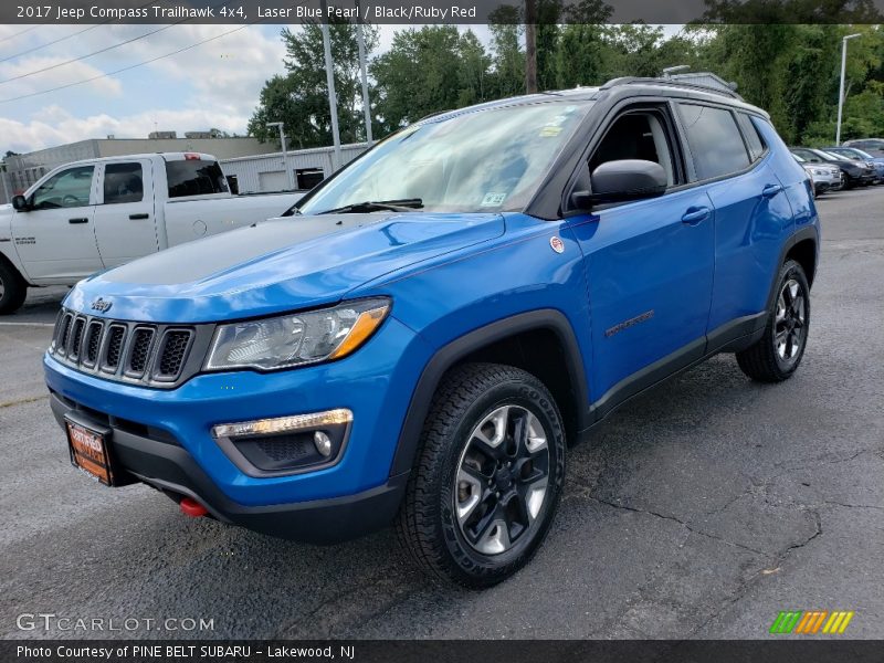 Laser Blue Pearl / Black/Ruby Red 2017 Jeep Compass Trailhawk 4x4