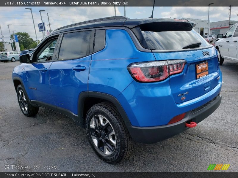 Laser Blue Pearl / Black/Ruby Red 2017 Jeep Compass Trailhawk 4x4