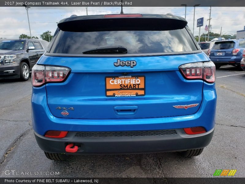 Laser Blue Pearl / Black/Ruby Red 2017 Jeep Compass Trailhawk 4x4