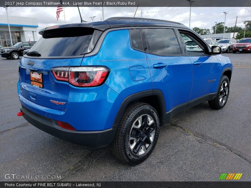 Laser Blue Pearl / Black/Ruby Red 2017 Jeep Compass Trailhawk 4x4