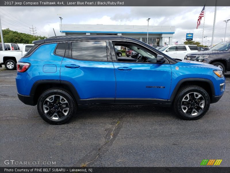 Laser Blue Pearl / Black/Ruby Red 2017 Jeep Compass Trailhawk 4x4