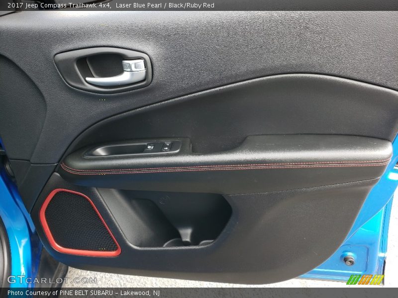 Laser Blue Pearl / Black/Ruby Red 2017 Jeep Compass Trailhawk 4x4