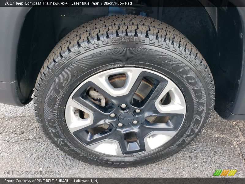 Laser Blue Pearl / Black/Ruby Red 2017 Jeep Compass Trailhawk 4x4