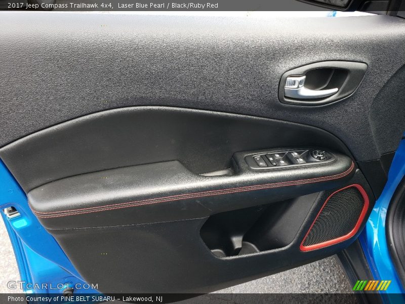 Laser Blue Pearl / Black/Ruby Red 2017 Jeep Compass Trailhawk 4x4