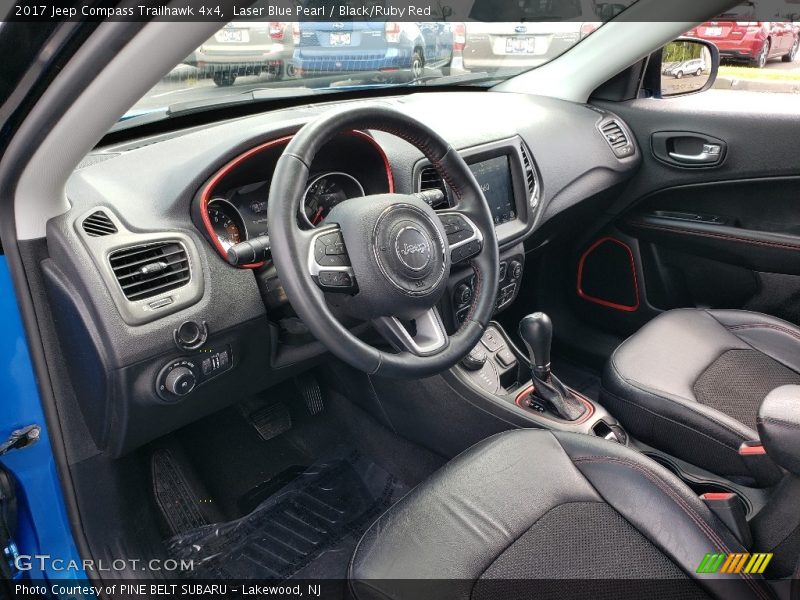 Laser Blue Pearl / Black/Ruby Red 2017 Jeep Compass Trailhawk 4x4