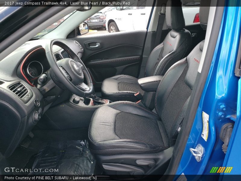 Laser Blue Pearl / Black/Ruby Red 2017 Jeep Compass Trailhawk 4x4