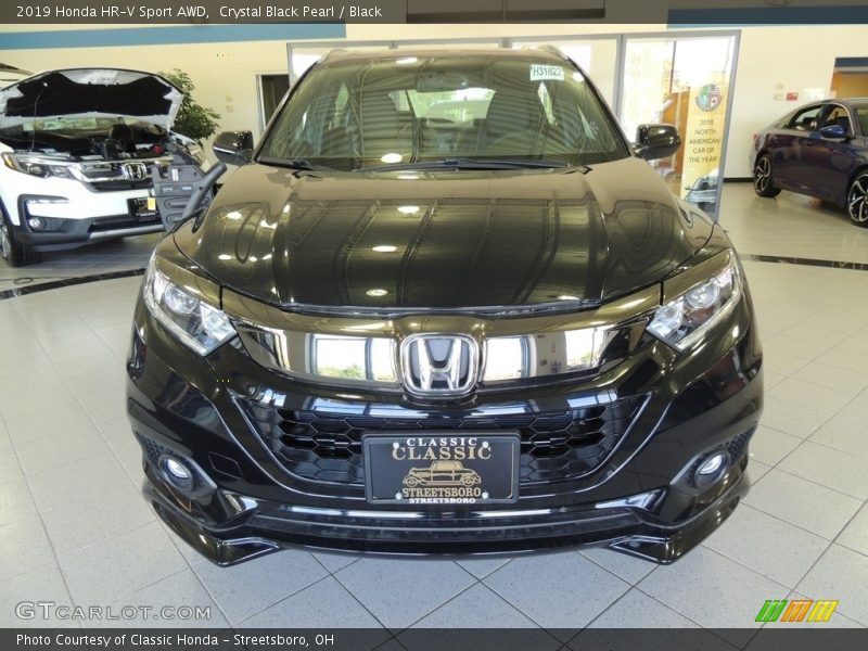 Crystal Black Pearl / Black 2019 Honda HR-V Sport AWD