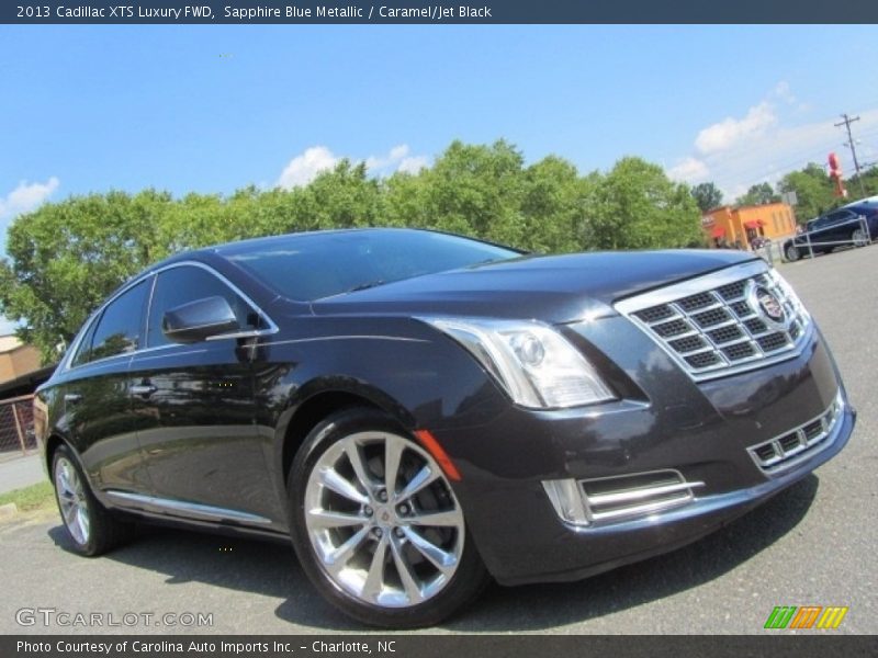 Sapphire Blue Metallic / Caramel/Jet Black 2013 Cadillac XTS Luxury FWD