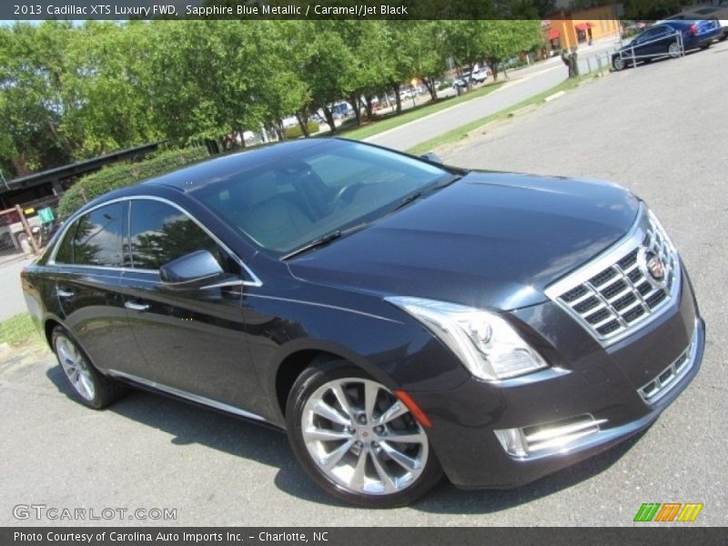 Sapphire Blue Metallic / Caramel/Jet Black 2013 Cadillac XTS Luxury FWD